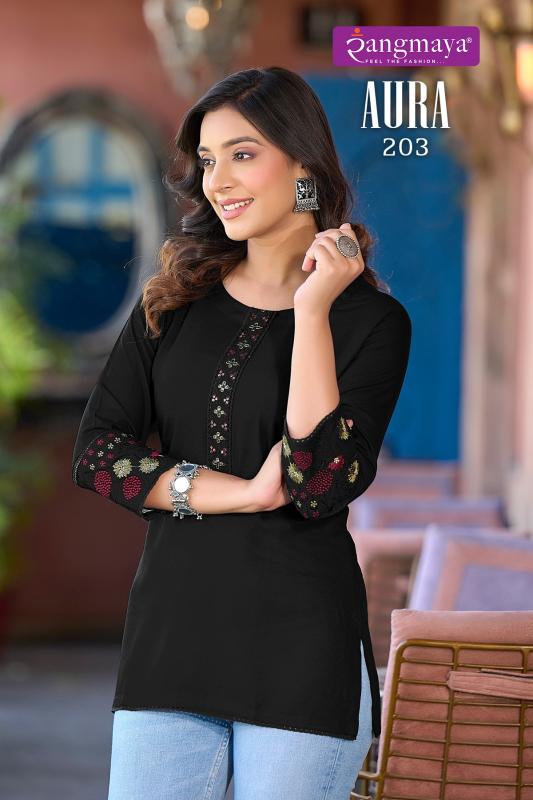 Rangmaya Aura Vol 2 fab india red short kurti