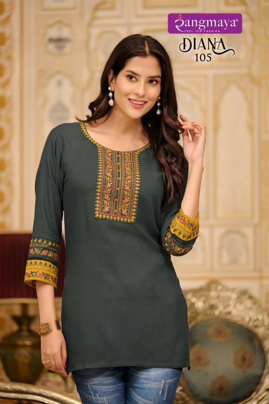 Rangmaya Diana plain short kurtis online india