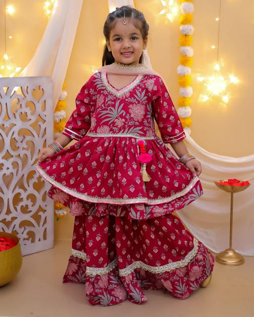 Sabella Girls Vol 2 two layered kids kurti online shopping india