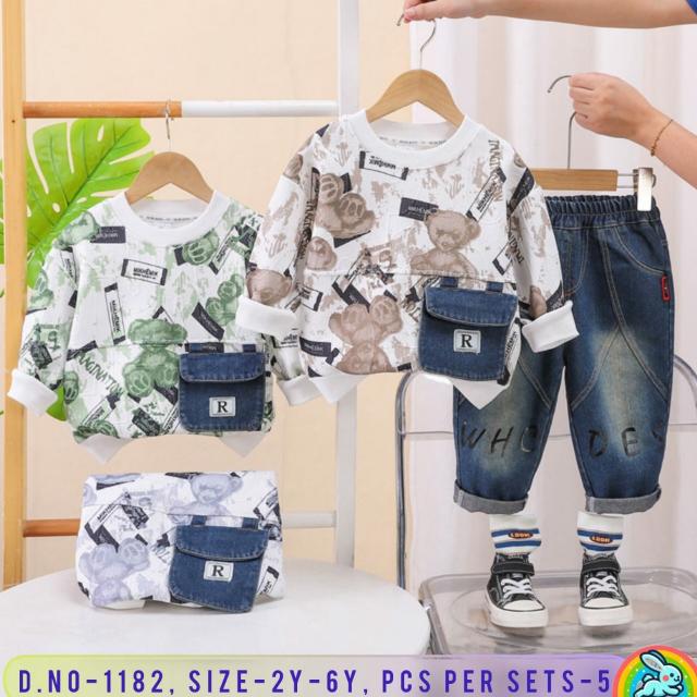 Sabella Little Baby 1182 Cotton T Shirt With Jeans Kids Wholesale Catalog