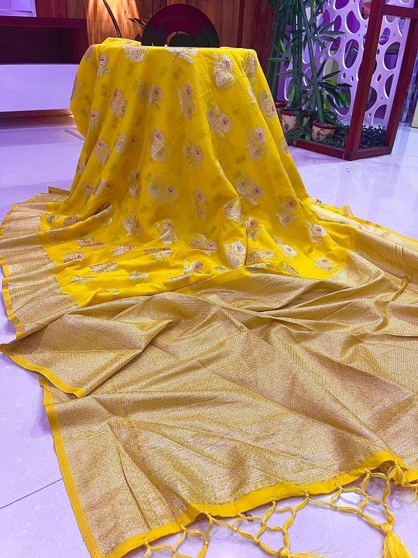 Sabella Pure Soft Khadi Crepe Silk Saree online shopping india