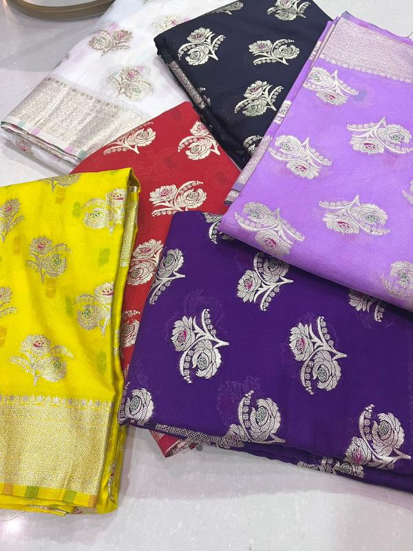 Sabella Pure Soft Khadi Crepe Silk Saree online shopping india