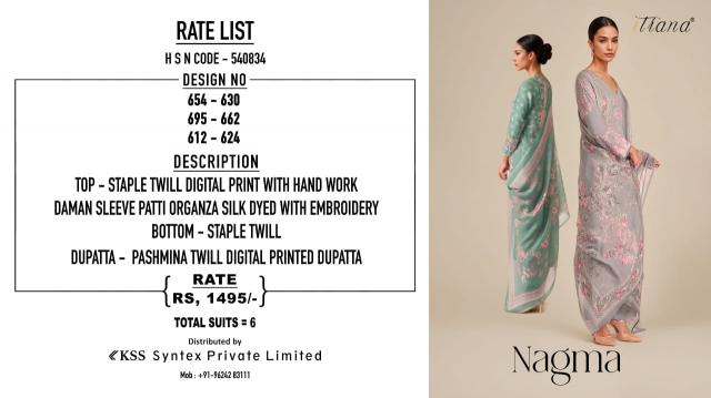 Sahiba Itrana Nagma Staple Twill Digital Printed Salwar Kameez Wholesale Catalog