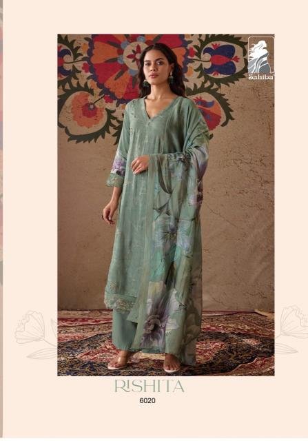 Sahiba Rishita Digital Print with Emboridery Salwar Kameez Wholesale Catalog