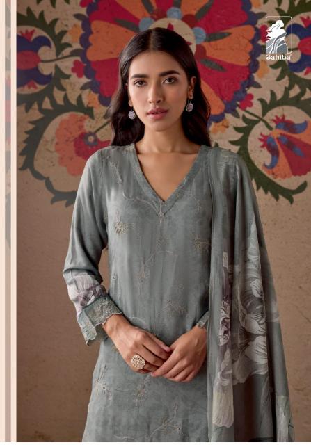 Sahiba Rishita Digital Print with Emboridery Salwar Kameez Wholesale Catalog