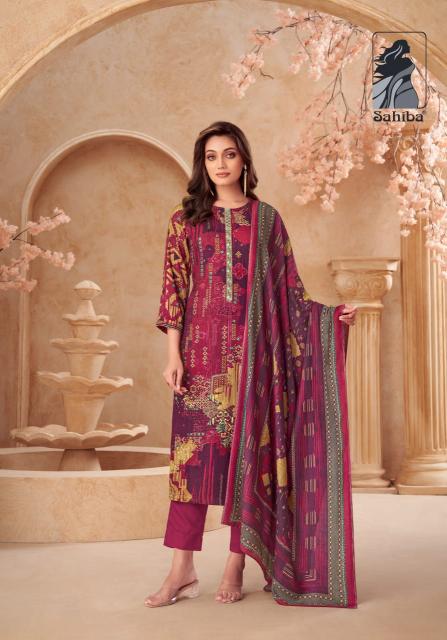 Sahiba Vedsi Digital Print with Hand Work Salwar Kameez Wholesale Catalog