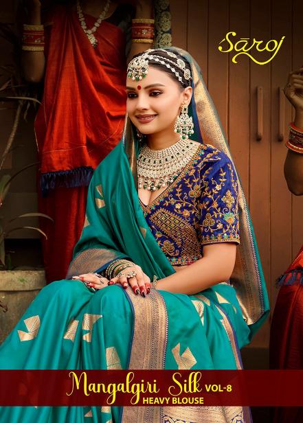 Saroj Mangalgiri silk vol.8 50*600 silk saree  in surat with price wholesale