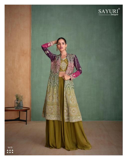 Sayuri Zari Georgette Designer Indo Western Wholesale Catalog