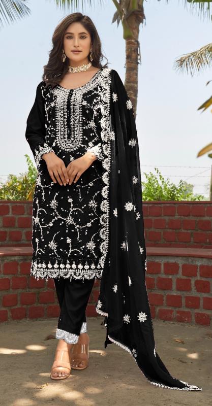 SERINE S 368 EF Fox Georgette Heavy Embroidery Pakistani Suits Wholesale Catalog