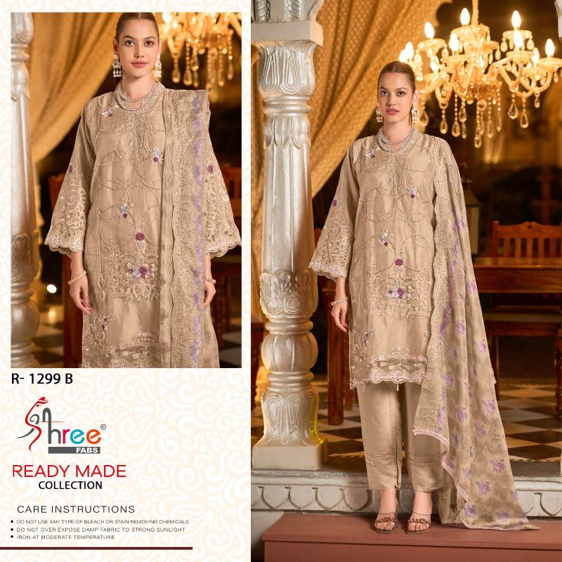 Shree Fabs 1299 ABCD soft orgnza Salwar Kameez Wholesale Catalog