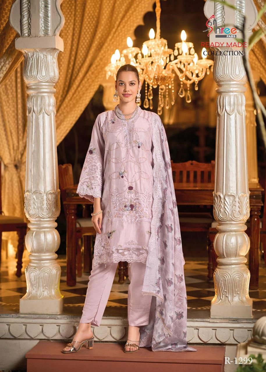 Shree Fabs 1299 ABCD soft orgnza Salwar Kameez Wholesale Catalog