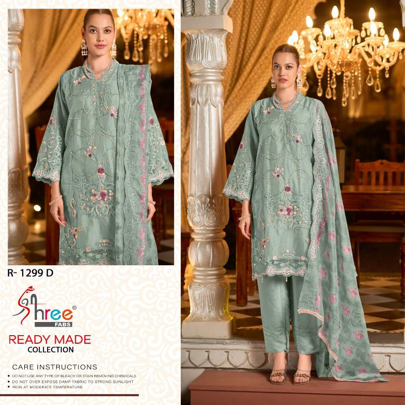 Shree Fabs 1299 ABCD soft orgnza Salwar Kameez Wholesale Catalog