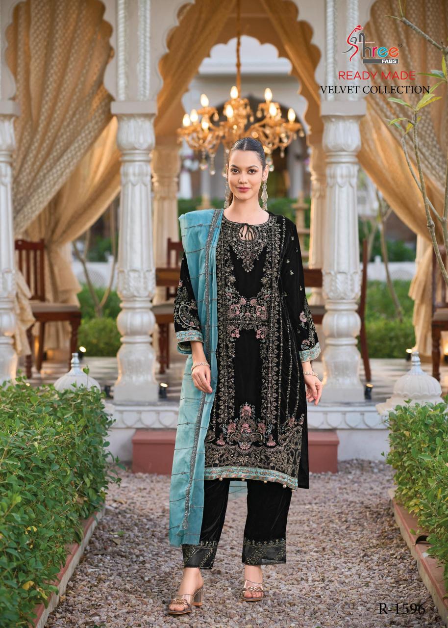 shree fabs 1596 vlevet Pakistani Suit Wholesale Catalog