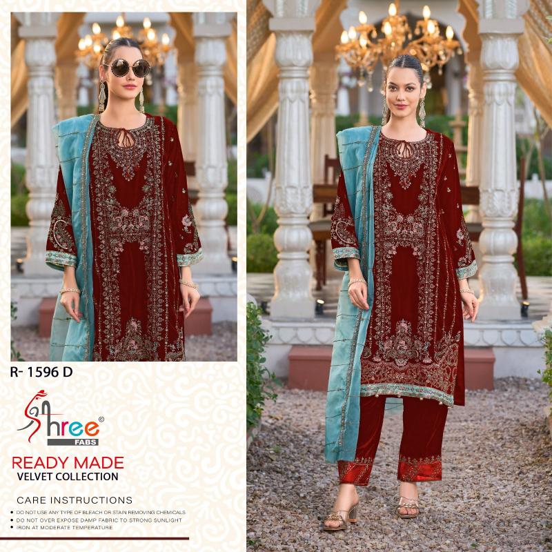shree fabs 1596 vlevet Pakistani Suit Wholesale Catalog