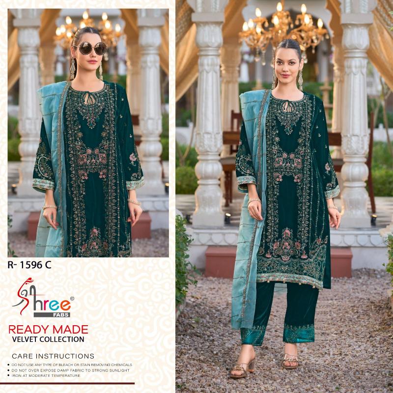 shree fabs 1596 vlevet Pakistani Suit Wholesale Catalog