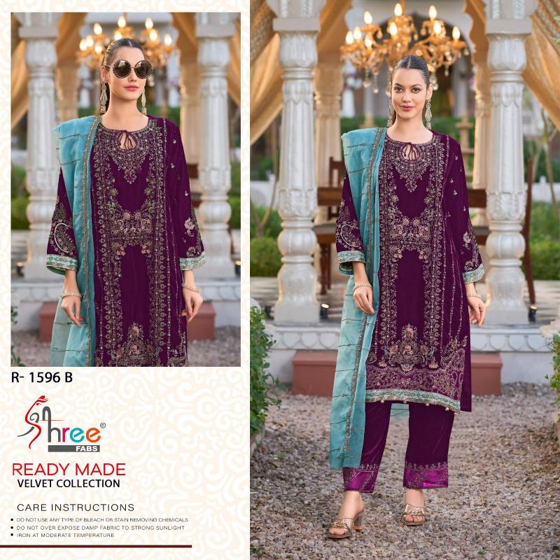 shree fabs 1596 vlevet Pakistani Suit Wholesale Catalog