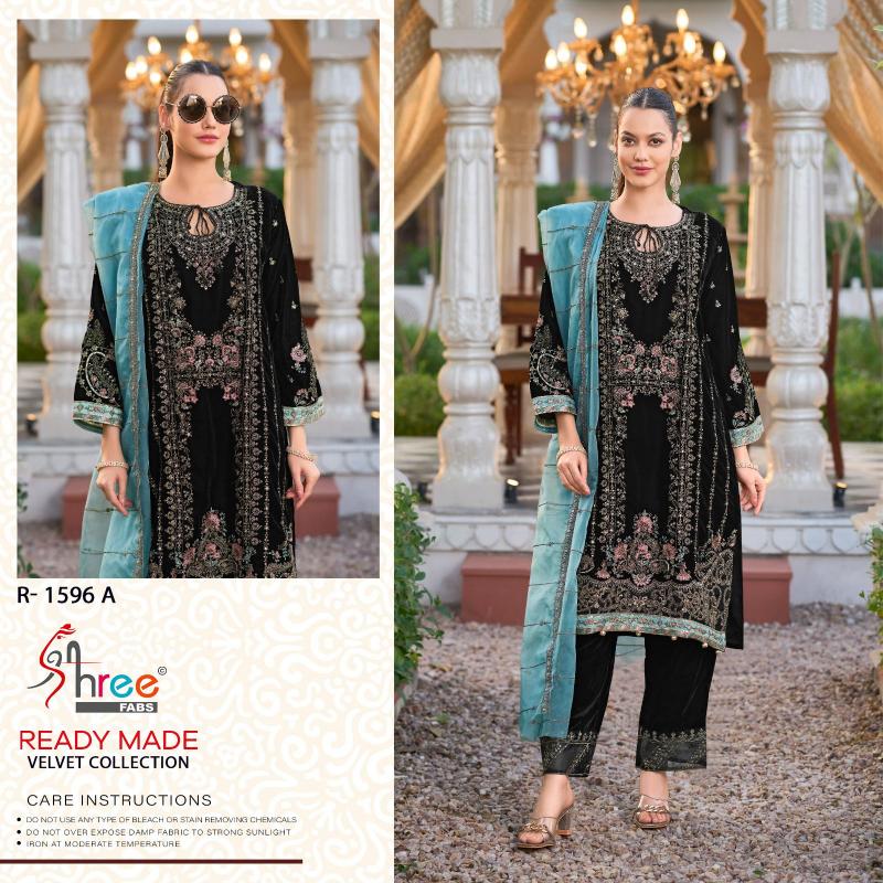 shree fabs 1596 vlevet Pakistani Suit Wholesale Catalog
