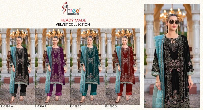 shree fabs 1596 vlevet Pakistani Suit Wholesale Catalog