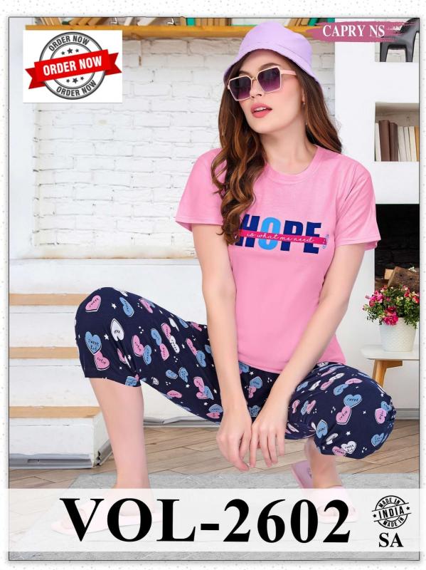 SUMMER SPECIAL CAPRI VOL.AT2602 Night Suits Wholesale catalog