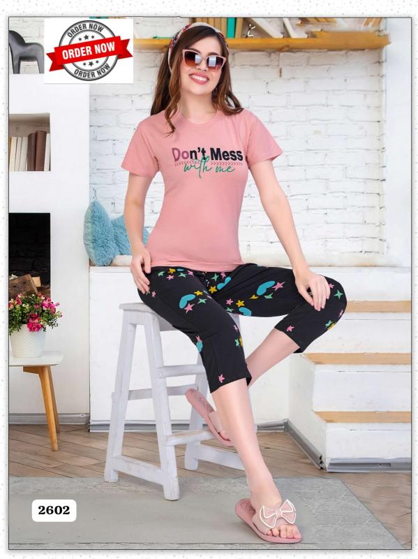 SUMMER SPECIAL CAPRI VOL.AT2602 Night Suits Wholesale catalog