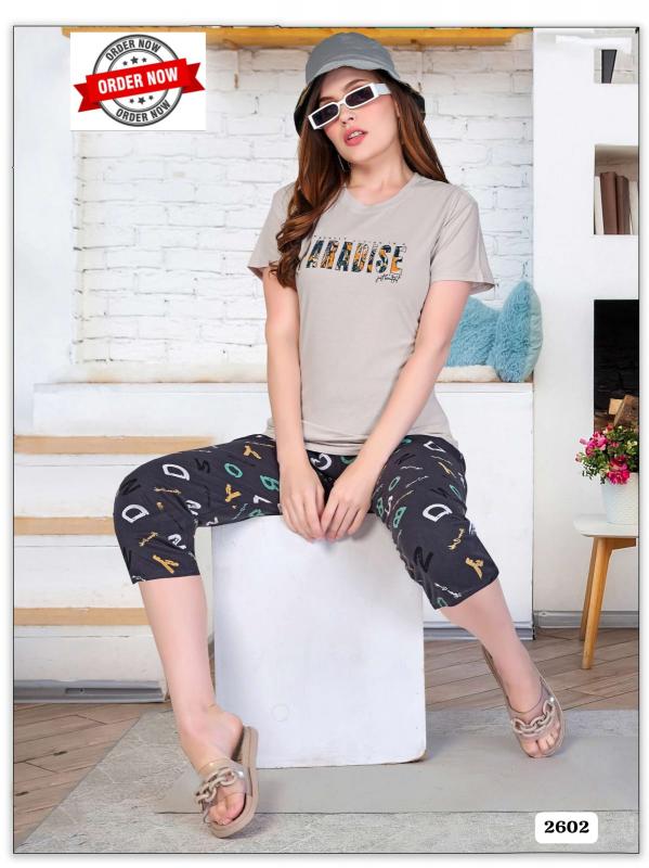 SUMMER SPECIAL CAPRI VOL.AT2602 Night Suits Wholesale catalog