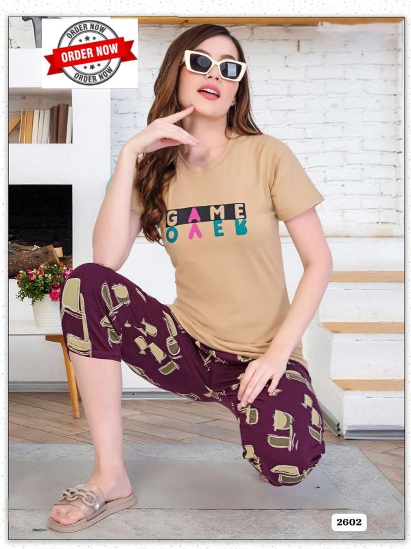 SUMMER SPECIAL CAPRI VOL.AT2602 Night Suits Wholesale catalog