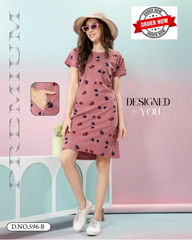 SUMMER SPECIAL SHINKER SHORT GOWN NIGHTY VOL.PC596 Night Suits Wholesale catalog