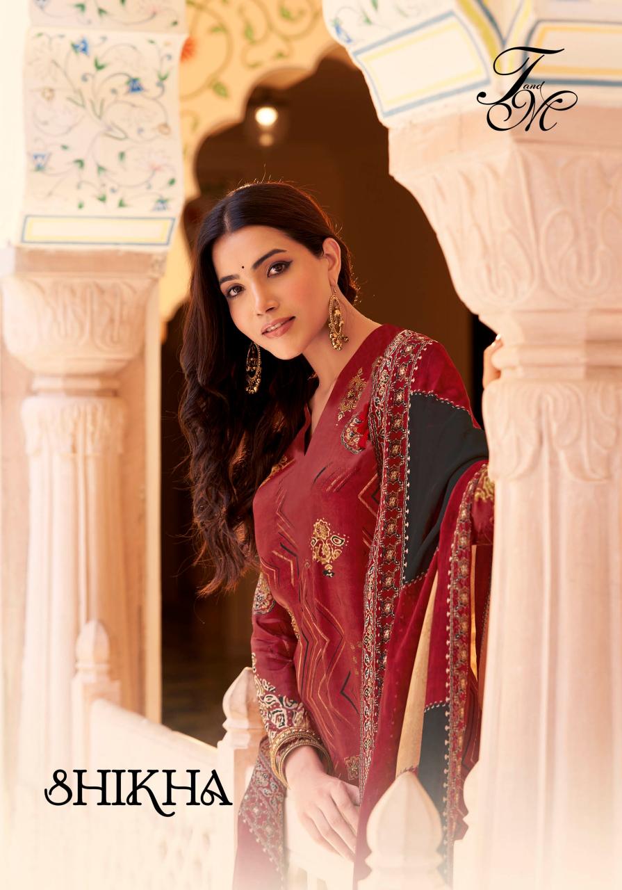 T&M Shikha Pure Muslin Digital Printed Dress Material Collection
