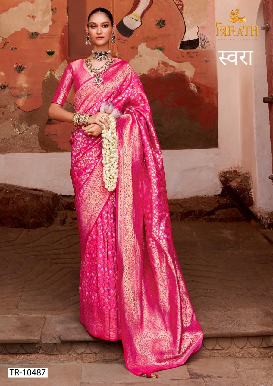 Trirath Swara Banarasi Silk Fancy Saree Wholesale Catalog