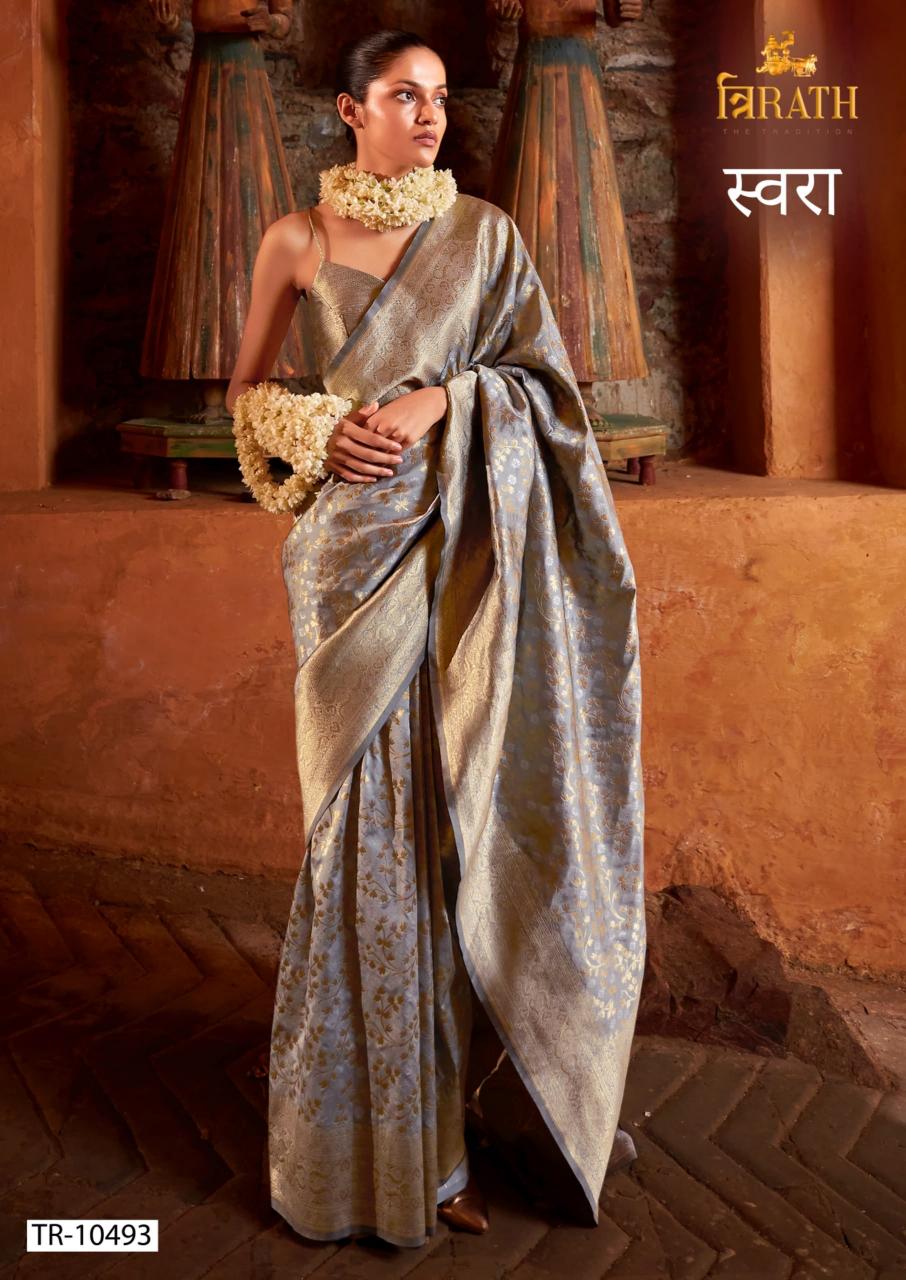 Trirath Swara Banarasi Silk Fancy Saree Wholesale Catalog