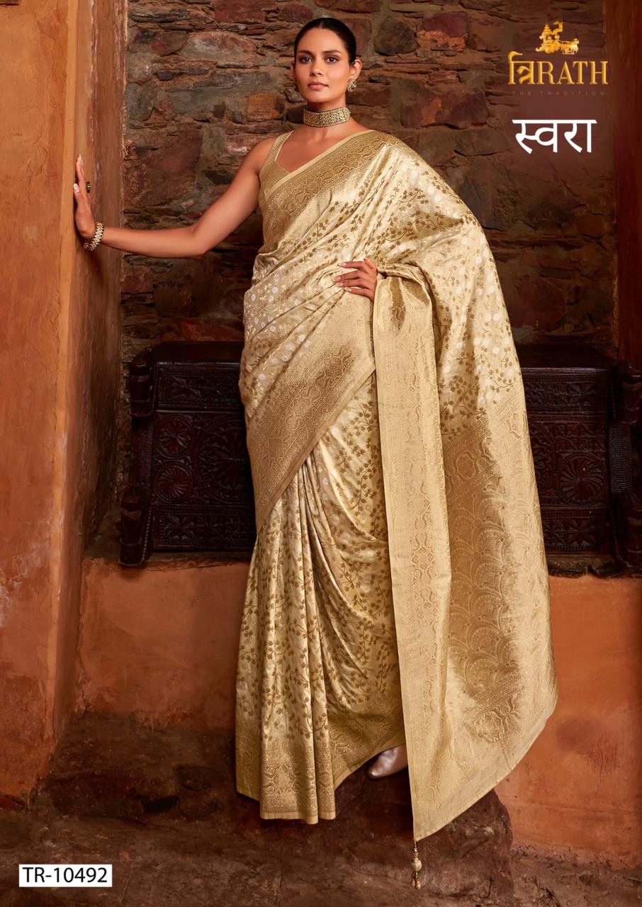 Trirath Swara Banarasi Silk Fancy Saree Wholesale Catalog