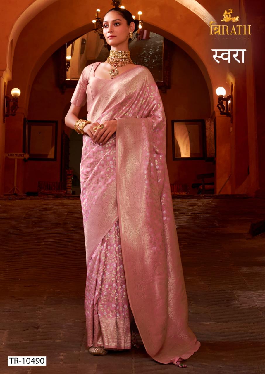 Trirath Swara Banarasi Silk Fancy Saree Wholesale Catalog