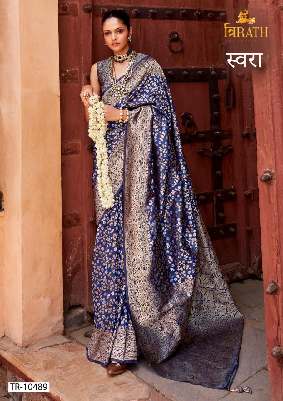 Trirath Swara Banarasi Silk Fancy Saree Wholesale Catalog