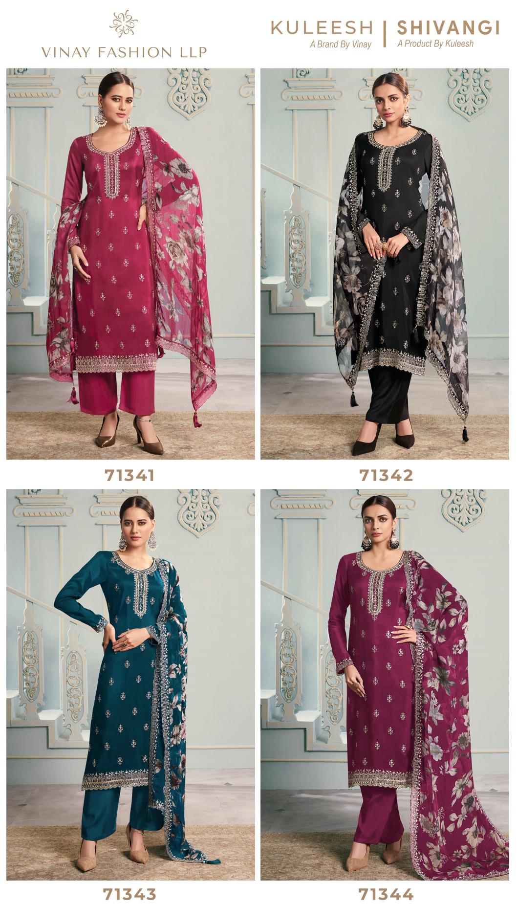 Vinay Kuleesh Shivangi Designer Salwar Kameez Wholesale Catalog