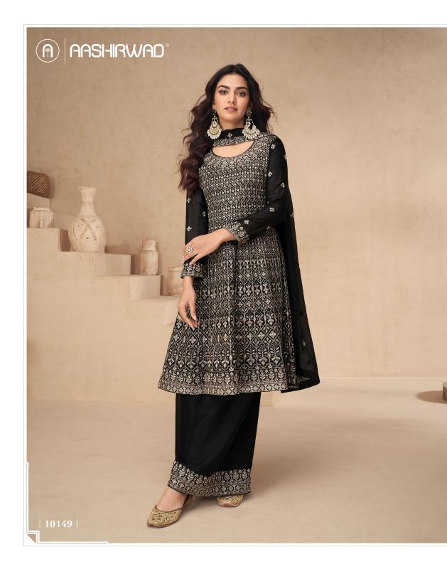 Aashirwad Amrita Chinon Silk Salwar Kameez Wholesale Catalog