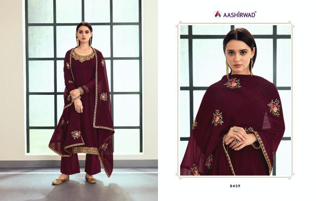 Aashirwad Sunheri Real Georgette Salwar wholesale catalog