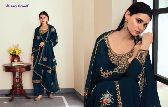 Aashirwad Sunheri Real Georgette Salwar wholesale catalog