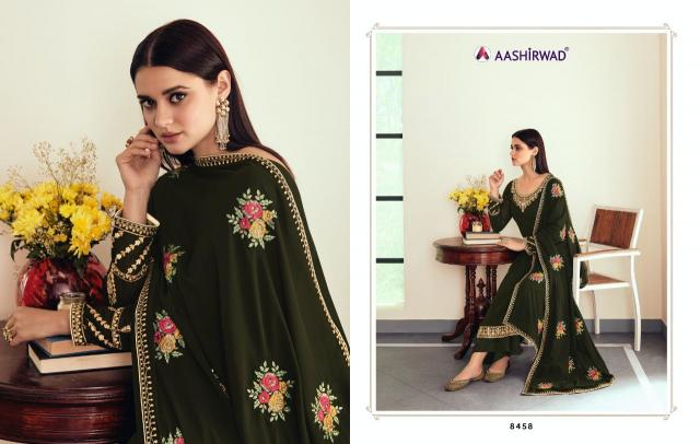 Aashirwad Sunheri Real Georgette Salwar wholesale catalog