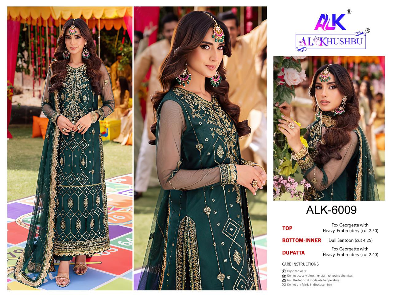 Al Khushbu Zahra Rubab Vol 3 Georgette wholesale pakistani suits delhi