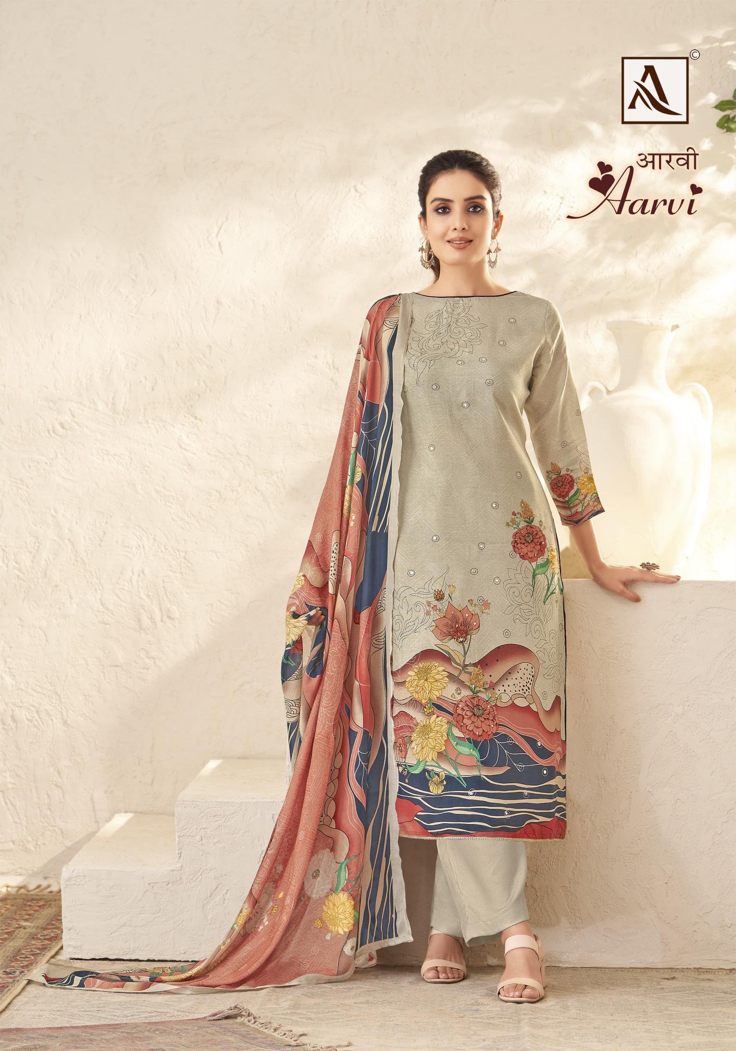 Alok Aarvi wholesale dealer of dress material in surat