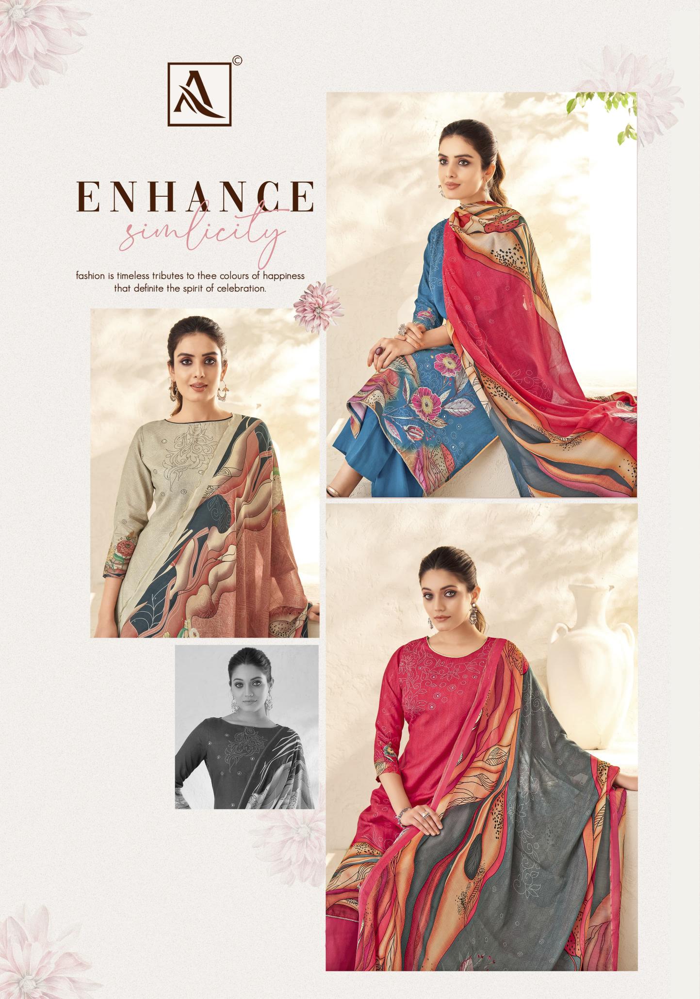 Alok Aarvi wholesale dealer of dress material in surat