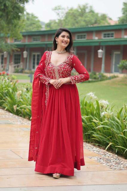 Anamika Vol 141 Faux Blooming Georgette Gown Kurti Wholesale catalog 
