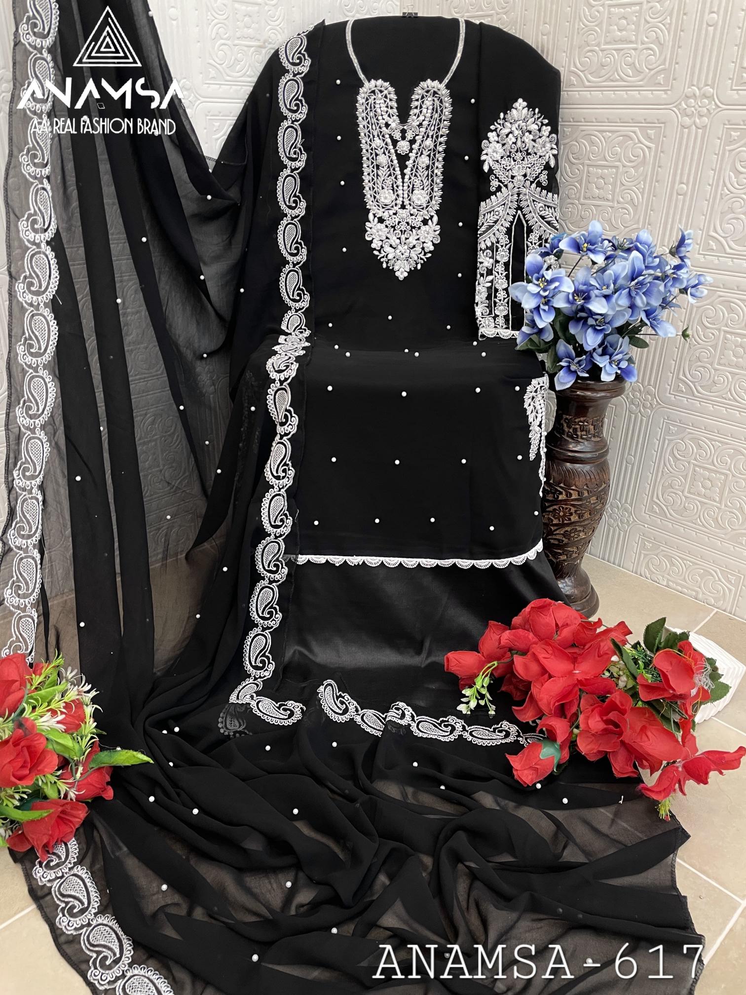 Anamsa 617 Georgette pakistani suits singles wholesale