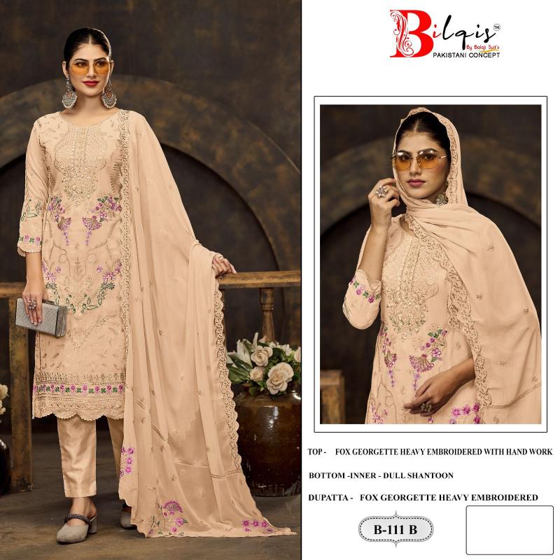 Bilqis B 111 ABCD Pakistani wholesale suits in allahabad