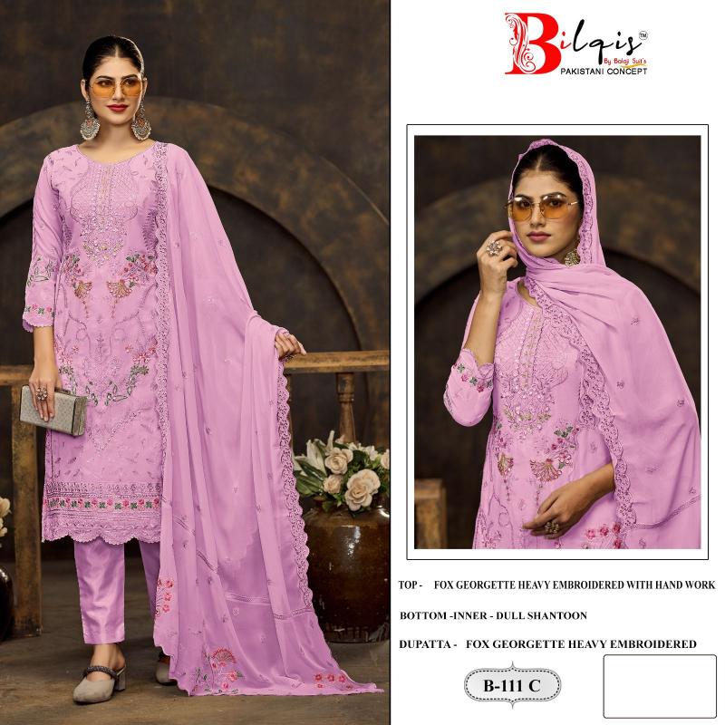 Bilqis B 111 ABCD Pakistani wholesale suits in allahabad