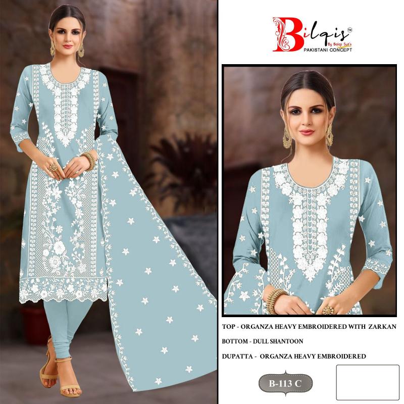 Bilqis B 113 ABCD Pakistani suit wholesaler in.mumbai