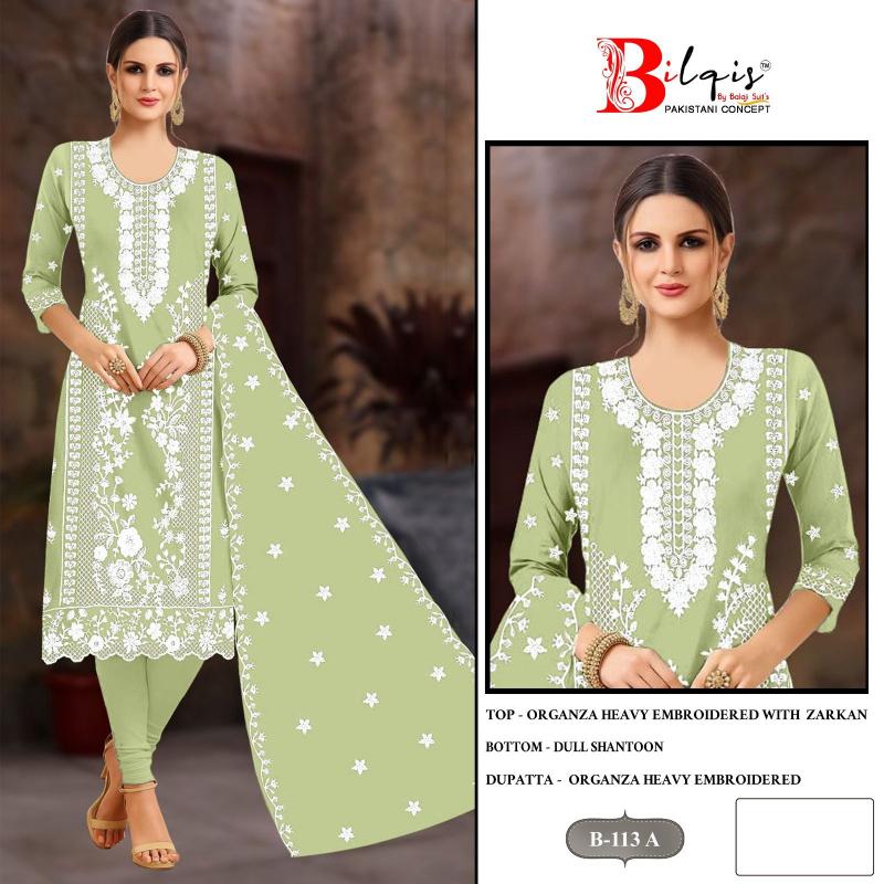 Bilqis B 113 ABCD Pakistani suit wholesaler in.mumbai