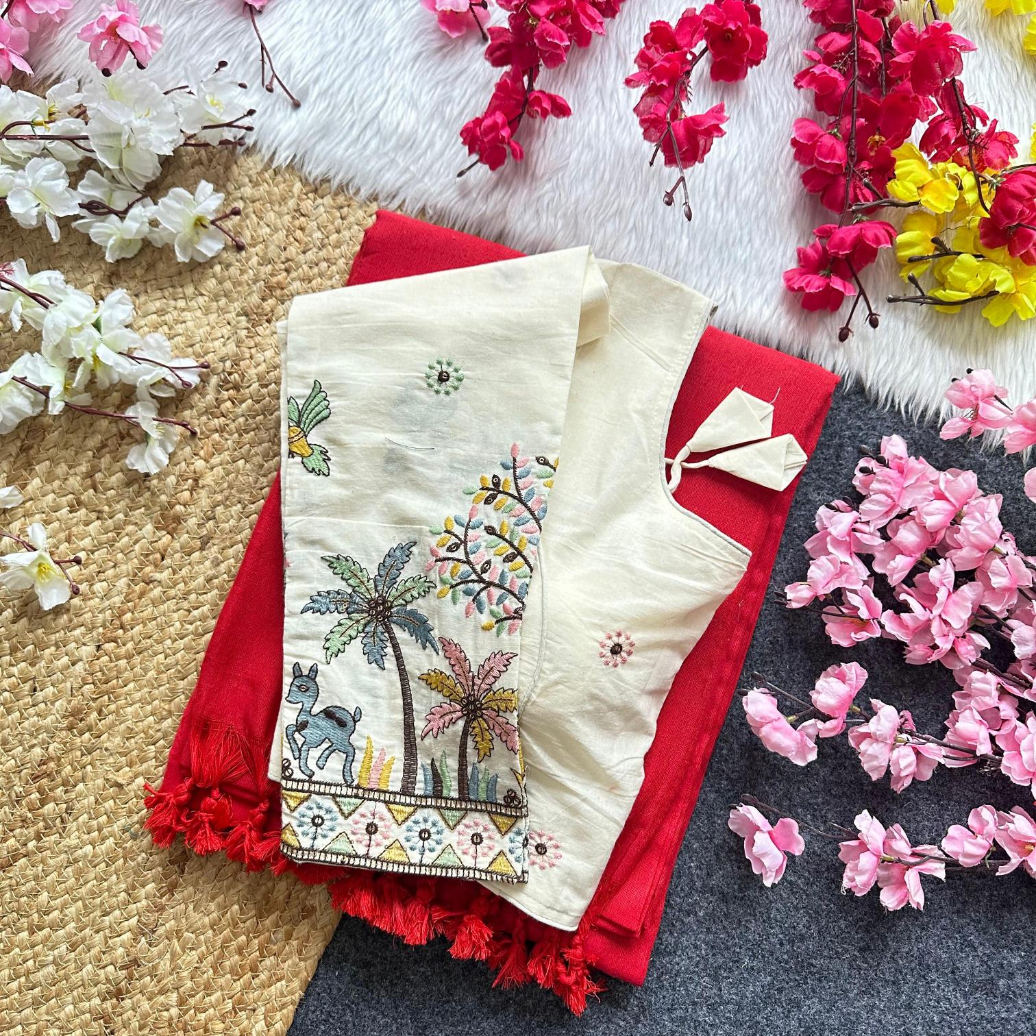 Blousewala HK18 khadi cotton saree most popular in which city in india