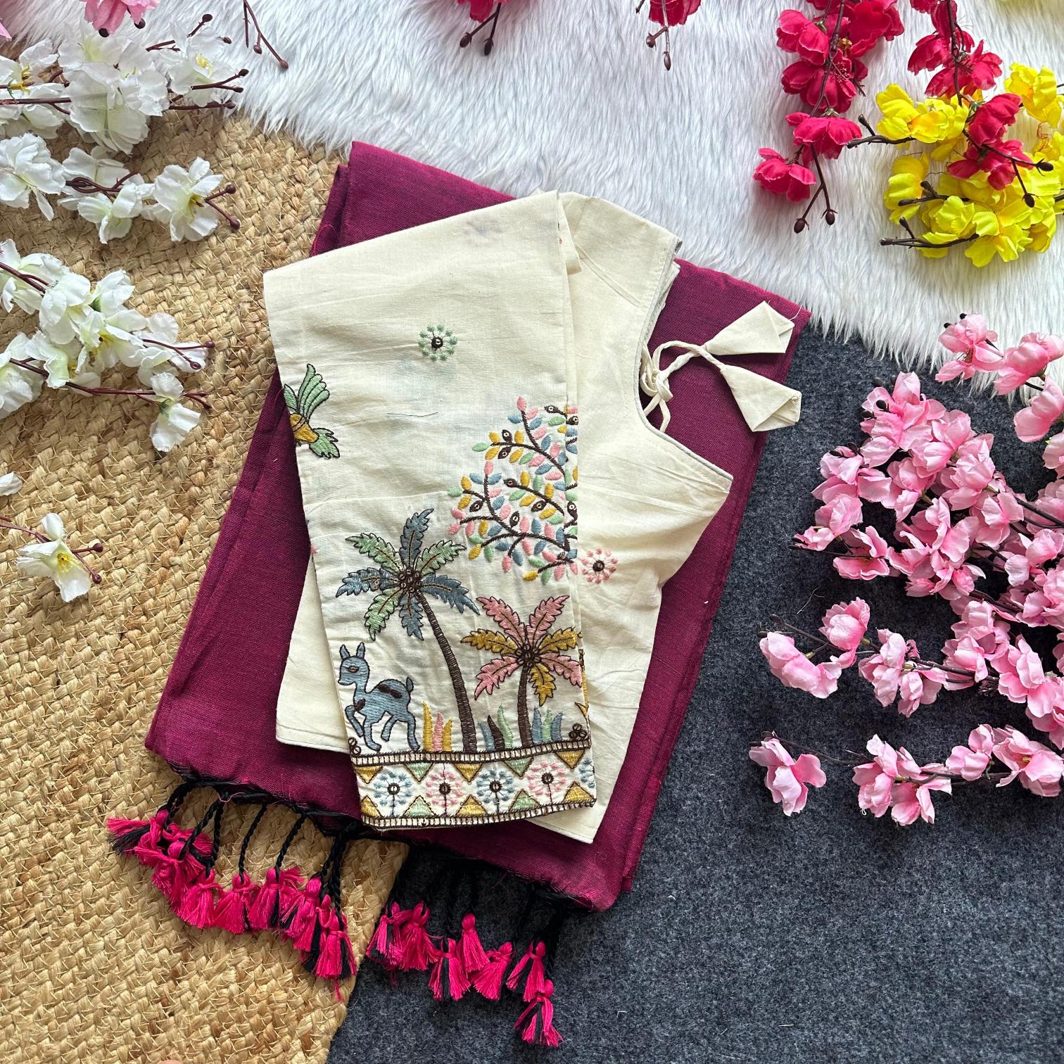 Blousewala HK18 khadi cotton saree most popular in which city in india