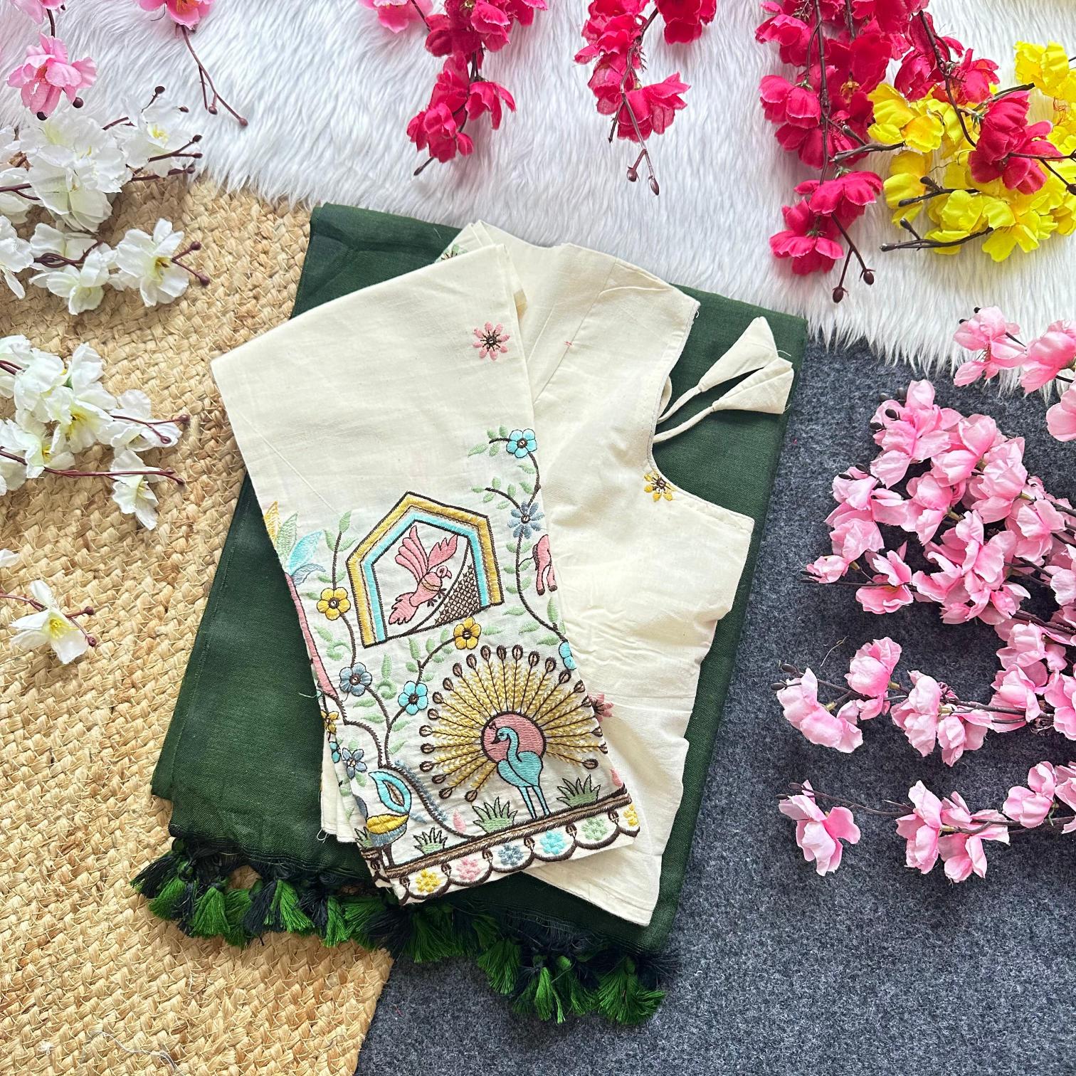 Blousewala HK18 khadi cotton saree most popular in which city in india